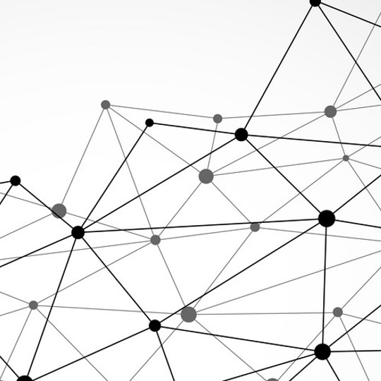 Sales and client management Connected lines and dots